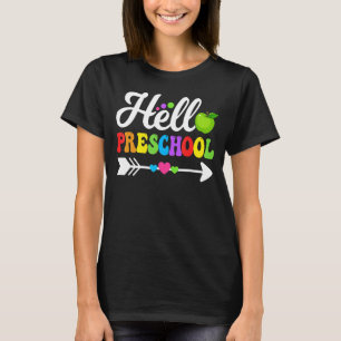 Hallo Vorschullehrer Schüler zurück zur Schule Jun T-Shirt