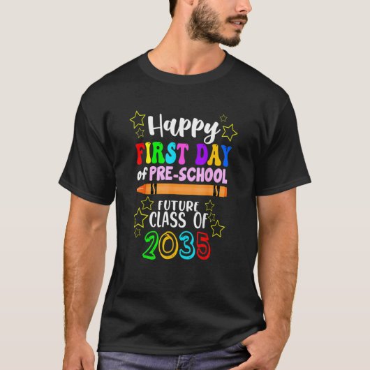 Hallo Vorschulzeit zurück zur Schule Vorschule Vor T-Shirt (Vorderseite)