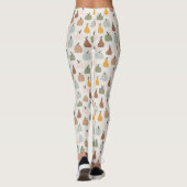 Hallo Wasserfarbenkürbis Muster All-Over-Print Leggings (Rückseite)