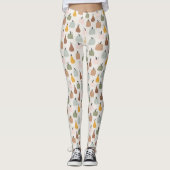 Hallo Wasserfarbenkürbis Muster All-Over-Print Leggings (Vorderseite)