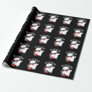 Hallo-ween Lustiger Geist Wortspiel Dunkler Hinter Geschenkpapier