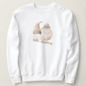 Hallo Weihnachten Beige Gnome Ornament Sweatshirt (Design vorne)