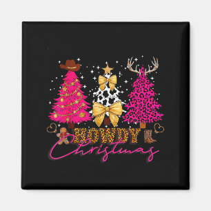 Hallo Weihnachten Western Cowgirl Bäume Kokette Sc Magnet