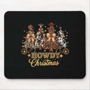 Hallo Weihnachten Xmas Baum Cowboy Western Kokette Mousepad