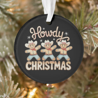 Hallo Weihnachts-Cowboy Lebkuchen Dabbing Xmas Ornament