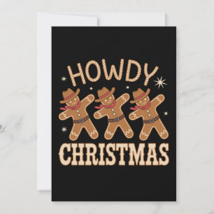Hallo Weihnachts-Cowboy Lebkuchen Western Xmas Einladung