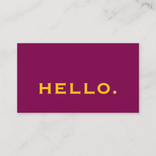 Hallo Wein Pink Orange Typografie Modern Weiblich Visitenkarte