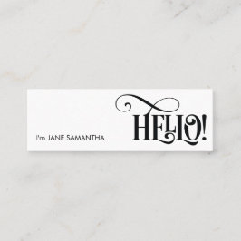 Hallo! Weiße Visitenkarte