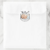 hallo, weißes Foto - Circle Sticker (Tasche)