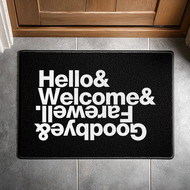 Hallo, welcome, goodbye and farewell doormat fußmatte (Von Creator hochgeladen)