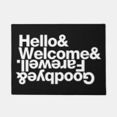 Hallo, welcome, goodbye and farewell doormat fußmatte (Vorderseite)
