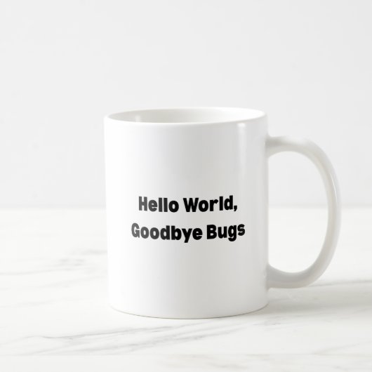 Hallo Welt Auf Wiedersehen Bugs Tasse – Programmie (Rechts)