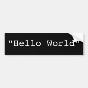 "Hallo Welt " Autoaufkleber