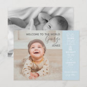 Hallo Welt Babyfotografen Ankündigung neu Postkarte (Vorne/Hinten)
