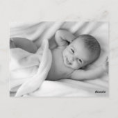 Hallo Welt Babyfotografen Ankündigung neu Postkarte (Rückseite)