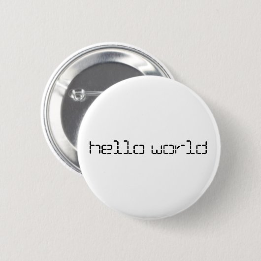 hallo Welt Button (Vorne & Hinten)