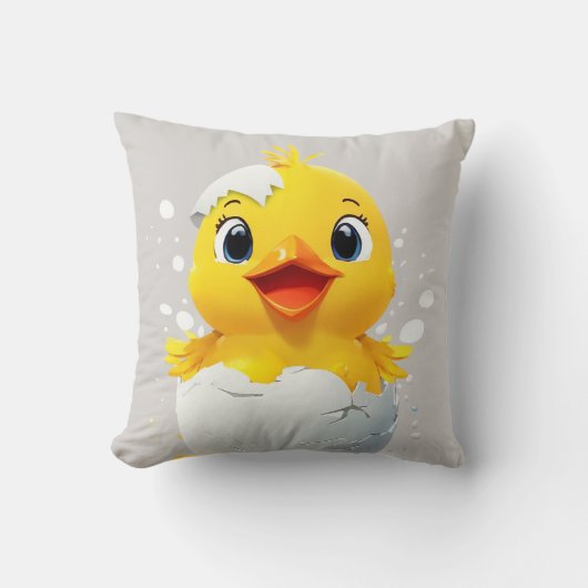 Hallo Welt! Chic Chick Throw Kissen (Vorderseite)