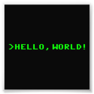 Hallo Welt Computerprogrammierung Fotodruck