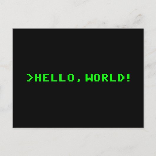 Hallo Welt Computerprogrammierung Postkarte (Vorderseite)