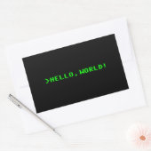 Hallo Welt Computerprogrammierung Rechteckiger Aufkleber (Umschlag)