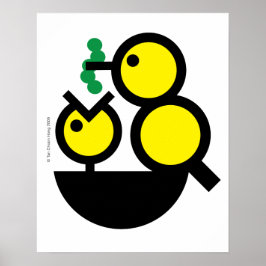 Hallo Welt! Hungriges Chick Kinderzimmer Poster