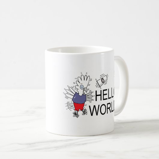 Hallo Welt! Kaffeetasse (VorderseiteRechts)