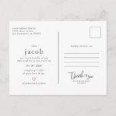 Hallo Welt! Modernes, spielerisches Script Baby Bi Ankündigungspostkarte (Rückseite)