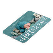 Hallo Welt! Modernes, spielerisches Script Baby Bi Magnet (Linke Seite)