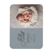 Hallo Welt Multi Foto moderne geometrische + Skrip Magnet (Vertikal)