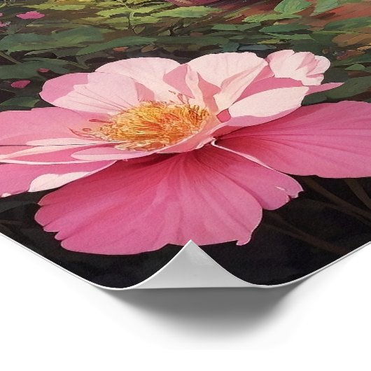 Hallo Welt! Pink Baby Elephant Poster (Ecke)