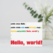 Hallo, Welt! Postkarte (Stehend Vorderseite)