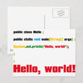 Hallo, Welt! Postkarte (Vorne/Hinten)