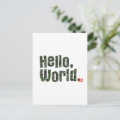 Hallo, Welt. Postkarte (Stehend Vorderseite)