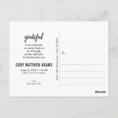 Hallo Welt und Geburtstag Ankündigung Foto Collage Postkarte (Rückseite)