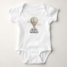 Hallo Welt – Wasserfarbe Heißluftballon Baby Desi