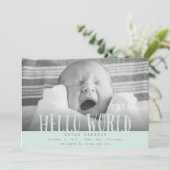 Hallo Welt Wolken Minze Ankündigung (Stehend Vorderseite)