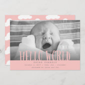 Hallo Welt Wolken rot Ankündigung (Vorne/Hinten)