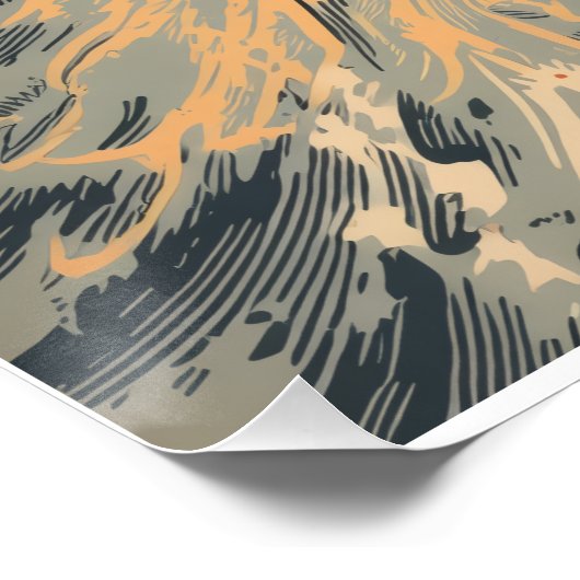 Hallo Weltall-Retro Futurismus Poster (Ecke)