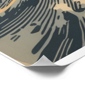 Hallo Weltall-Retro Futurismus Poster (Ecke)