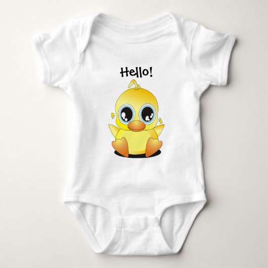 Hallo, wenig Ducky! Baby Strampler (Vorderseite)