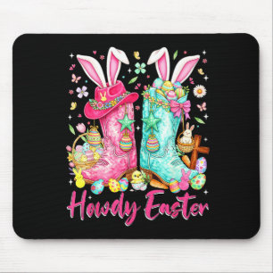 Hallo western Osterhase Kokette Cowboystiefel Mousepad