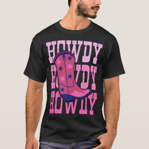 Hallo Western Wild Cowgirl Schuh Land Rodeo Süden T-Shirt