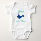 Hallo Whale da! nautisch Baby Strampler (Vorderseite)