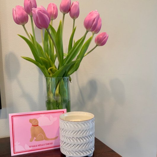 Hallo Whale Golden Hund Grußkarten Dankeskarte