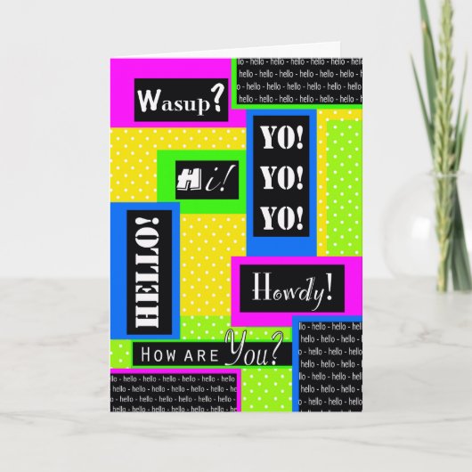 Hallo ! Wie geht es dir für Freund, Gedicht Inside Karte (Vorderseite)