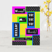 Hallo ! Wie geht es dir für Freund, Gedicht Inside Karte (Gelbe Blume)