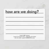 Hallo. Wie geht es uns? Postkarte (Vorderseite)