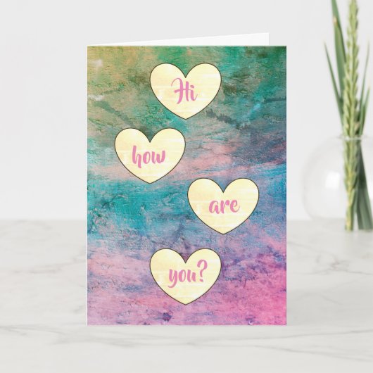 Hallo. Wie geht's mit dalDesignNZ? Karte (Vorderseite)