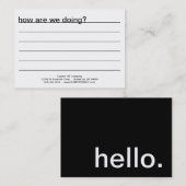 hallo. wie tun wir? visitenkarte (Vorne/Hinten)