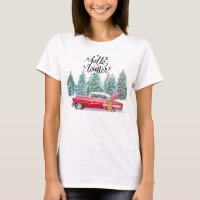 Hallo Winter - Antikes Rotes Auto